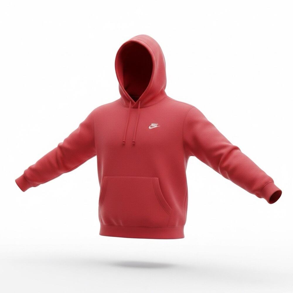 Nike Sportswear Club Men's Pullover Hoodie - Red, Size L